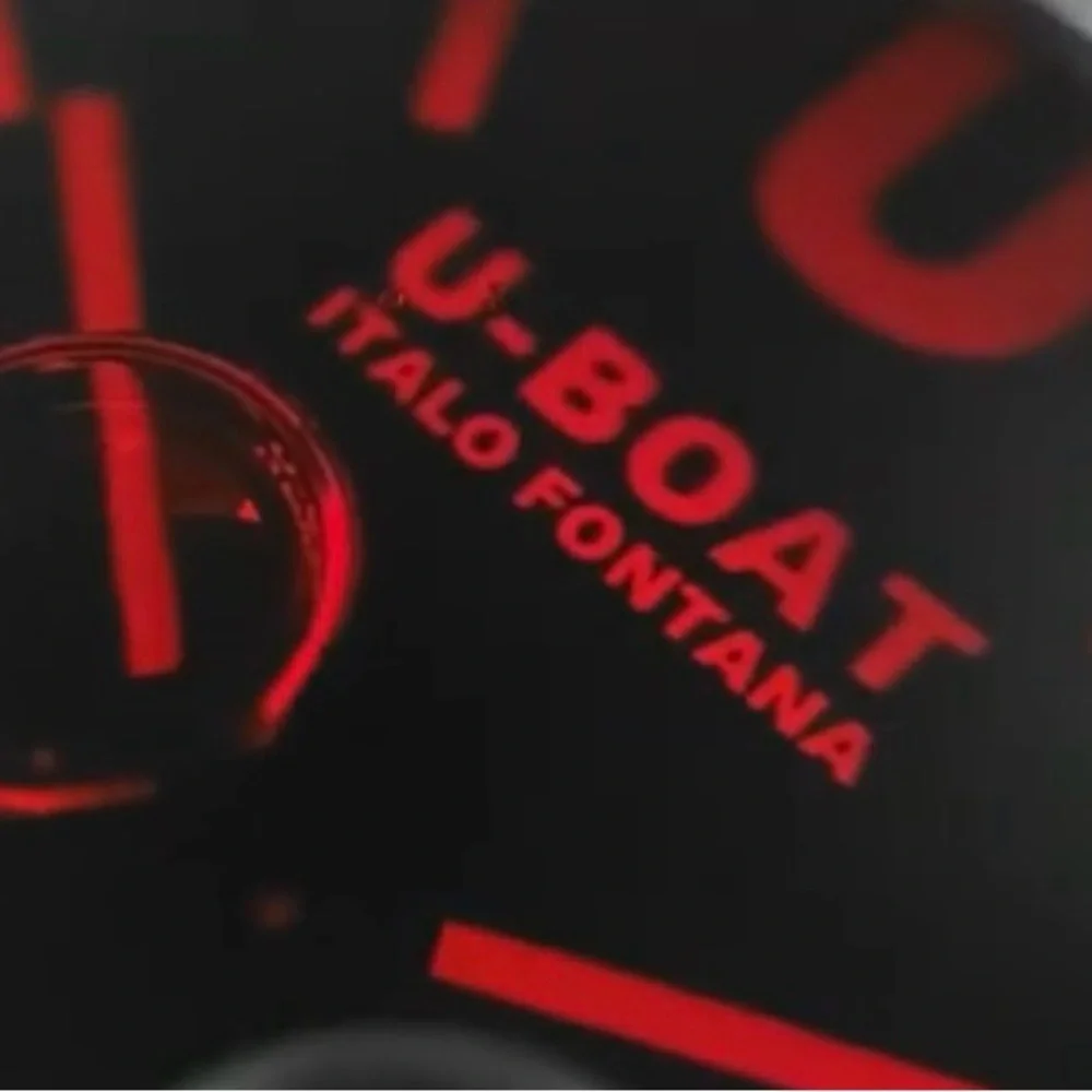 U-Boat Darkmoon Watch Red Glass 44mm Silver/ Black - Picture 3 of 8